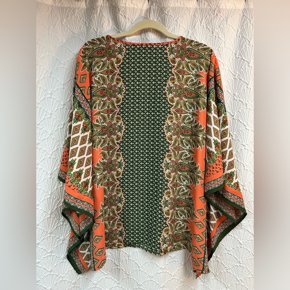 Kim Gravel Belle Large Multicolor Paisley Top - Picture 2 of 6